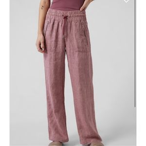 athleta cabo wide linen pant